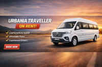 Urbania on Rent, Urbania Traveller on hire Delhi, Force Luxury Urbania 9 seater Rent